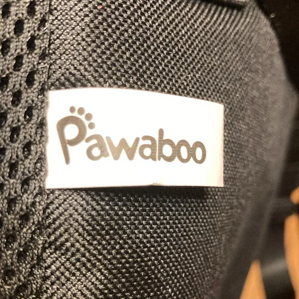 NWT Pawaboo Pet Carrier Backpack XL Blue, Yellow and White swirl design